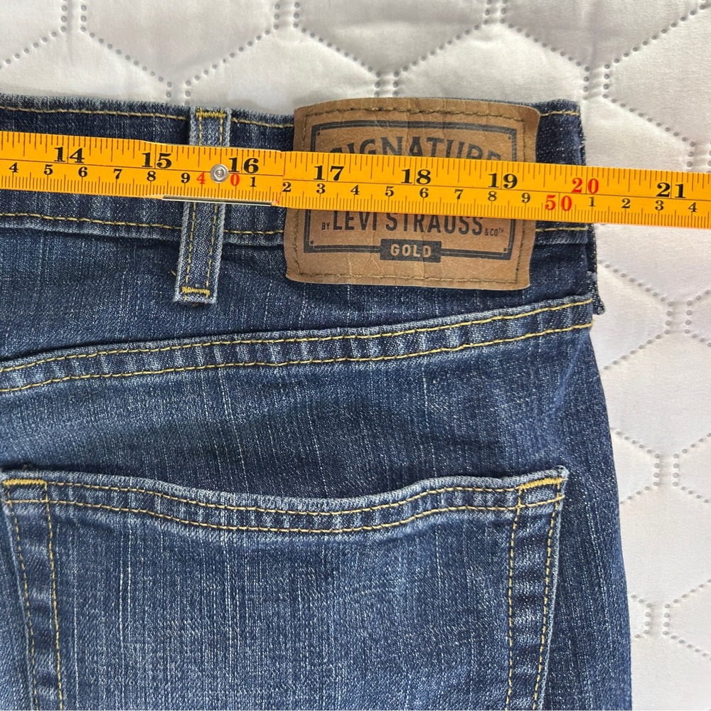 Signature Levi Strauss Relaxed Jeans Mens 40x32 Blue Stretch Denim - Picture 6 of 6
